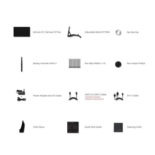 Графичен таблет HUION GS2201 (снимка 3)