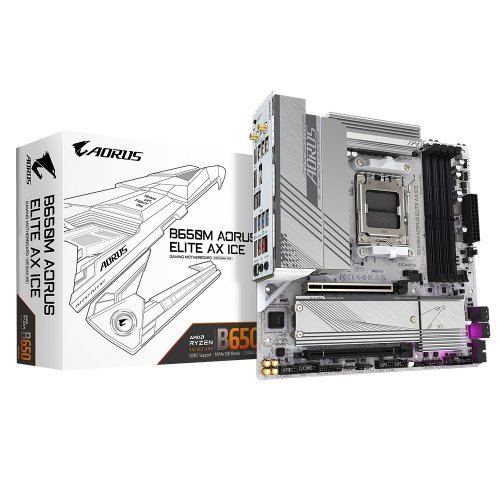 Дънна платка Gigabyte B650M B650M A ELITE AX ICE (снимка 4)