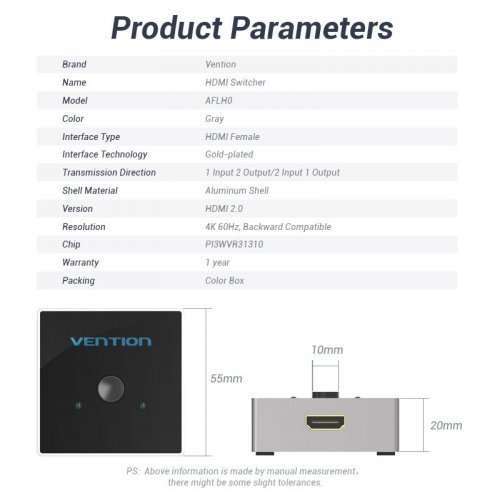 Видео сплитер Vention AFLH0 (снимка 9)