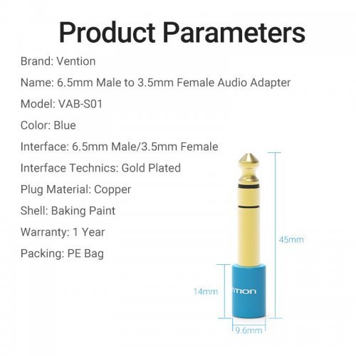 Аудио кабел Vention VAB-S01-L (снимка 3)