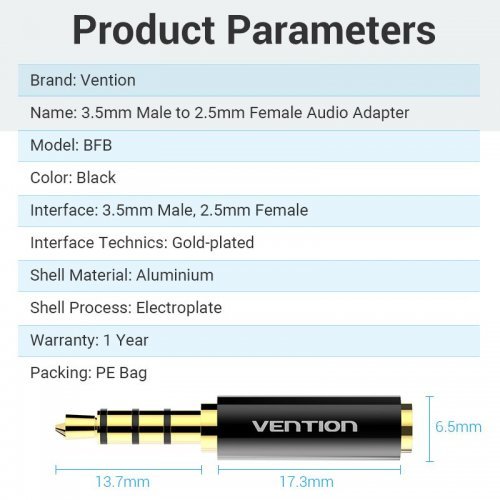 Аудио кабел Vention BFBB0 (снимка 8)