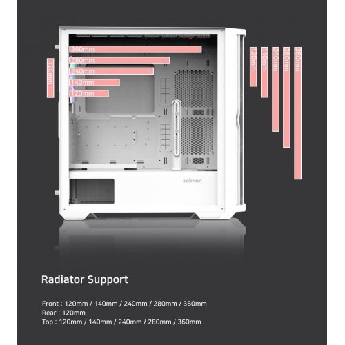 Компютърна кутия Zalman ZM-Z10-DUO-WHITE (снимка 15)
