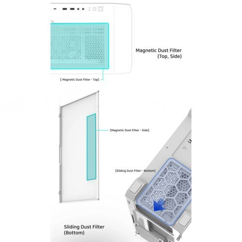 Компютърна кутия Zalman ZM-Z10-DUO-WHITE (снимка 16)
