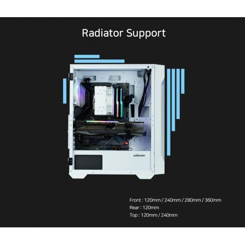 Компютърна кутия Zalman ZM-I3-NEO-TG-White (снимка 6)