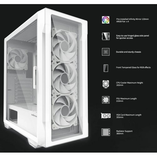 Компютърна кутия Zalman ZM-I3-NEO-TG-White (снимка 9)