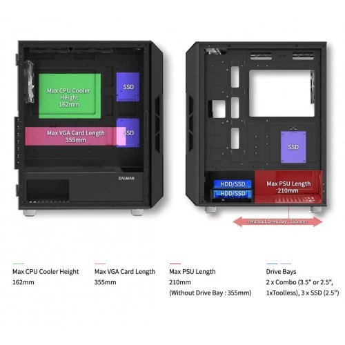 Компютърна кутия Zalman ZM-I3-NEO-BK (снимка 17)