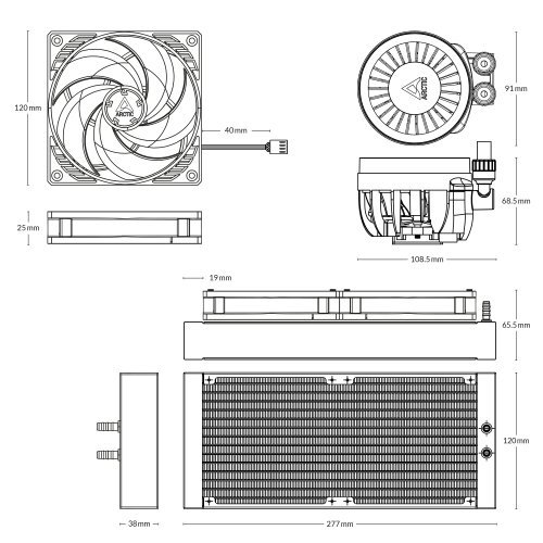 Охлаждане Arctic Cooling Liquid Freezer ACFRE00134A (снимка 6)