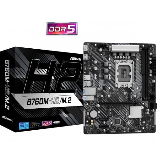 Дънна платка ASRock B760M-H2/M.2 (снимка 1)
