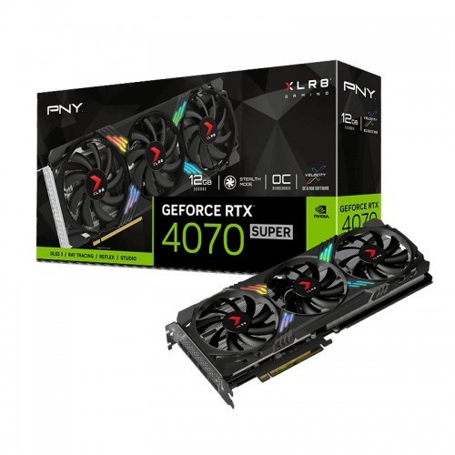Видео карта PNY GeForce RTX 4070 SUPER XLR8 GAMING VERTO EPIC-X OC VCG4070S12TFXXPB1-O (снимка 8)