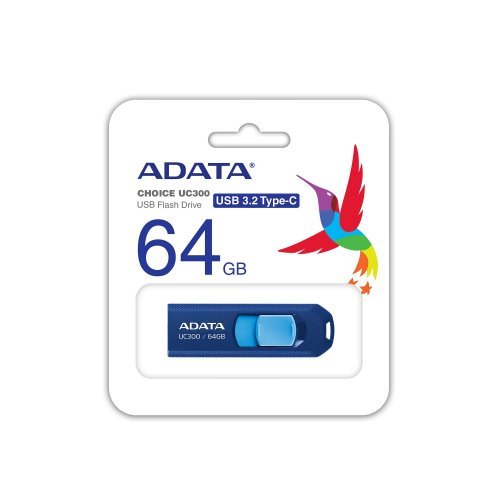 USB флаш памет Adata ACHO-UC300-64G-RNB/BU (снимка 1)