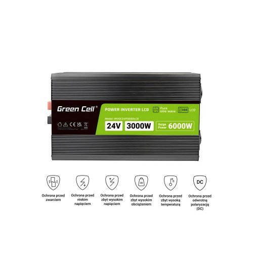 Инвертори на напрежение > GREEN CELL GC-INV-24V-3000W-P3000LCD (снимка 4)