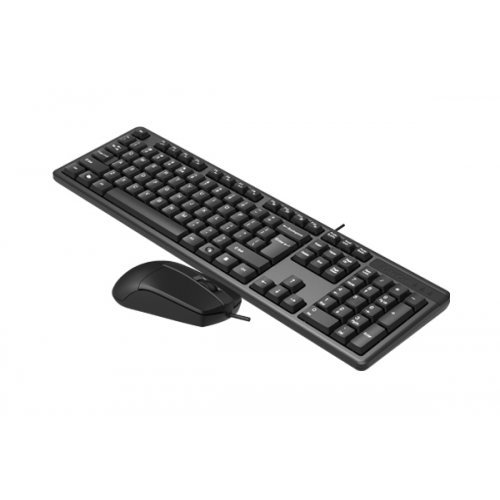 Клавиатура A4Tech KK-3 + OP-330 WIRED USB DESKTOP BLACK (снимка 1)