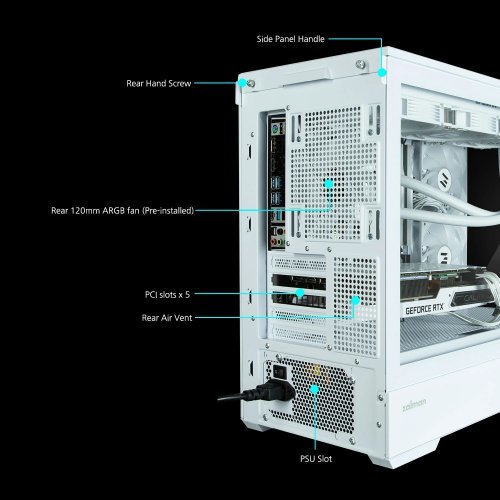 Компютърна кутия Zalman P30 White ZM-P30-WHITE (снимка 17)