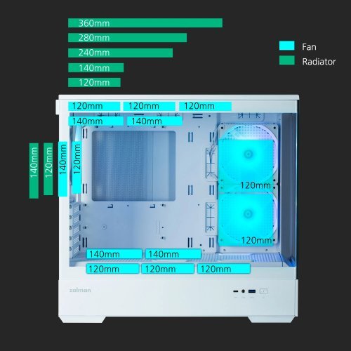 Компютърна кутия Zalman P30 White ZM-P30-WHITE (снимка 29)