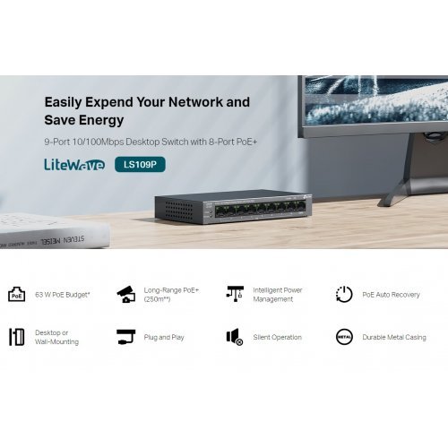 Суич TP-Link LS109P (снимка 8)