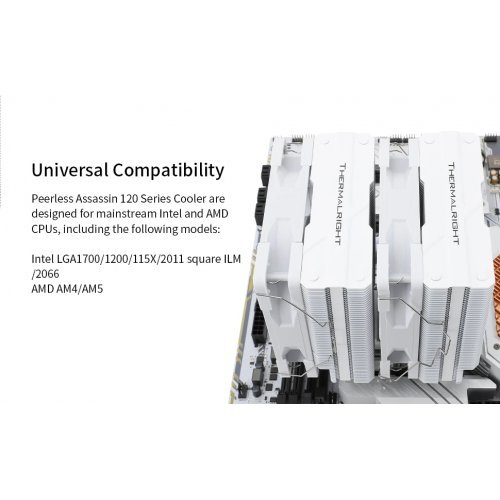 Охлаждане Thermalright PEERLESS-ASSASSIN-120-WH (снимка 14)