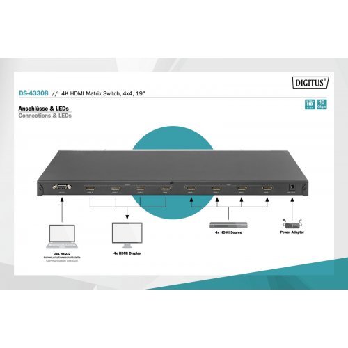 Видео суич Digitus DS-43308 (снимка 9)