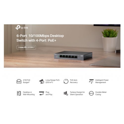 Суич TP-Link LS106LP (снимка 5)