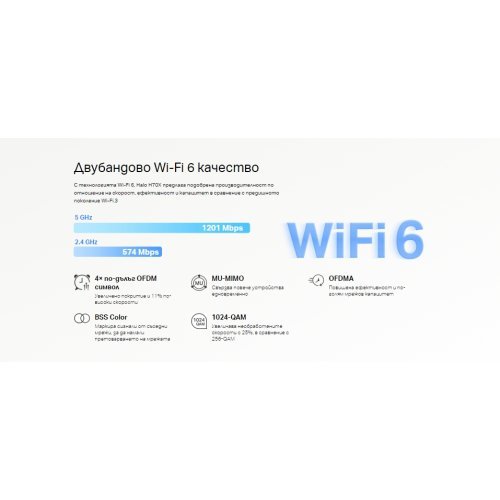 Безжичен рутер Mercusys Halo H70X(2-pack) (снимка 9)