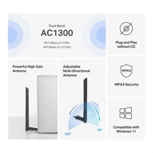 Мрежова карта Mercusys MA30H (снимка 2)