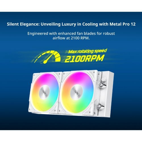 Охлаждане MONTECHPC MONTECH-HYPER-FLOW-ARGB-240-WH (снимка 4)