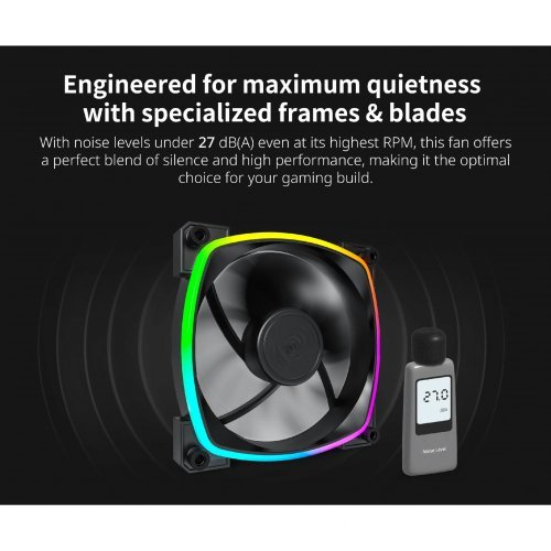 Охлаждане MONTECHPC MONTECH-RX120-PWM-BK (снимка 3)