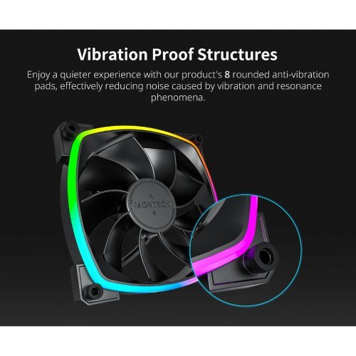 Охлаждане MONTECHPC MONTECH-RX120-PWM-BK (снимка 5)