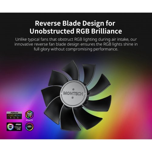 Охлаждане MONTECHPC MONTECH-RX120-PWM-BK (снимка 6)