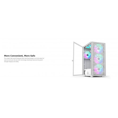 Компютърна кутия MONTECHPC MONTECH-X3-MESH-WH (снимка 7)