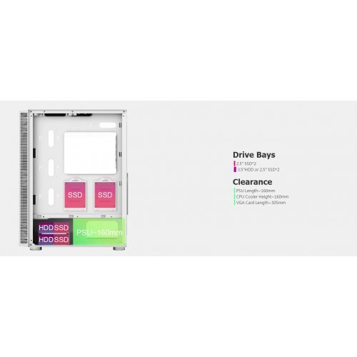 Компютърна кутия MONTECHPC MONTECH-X3-MESH-WH (снимка 8)