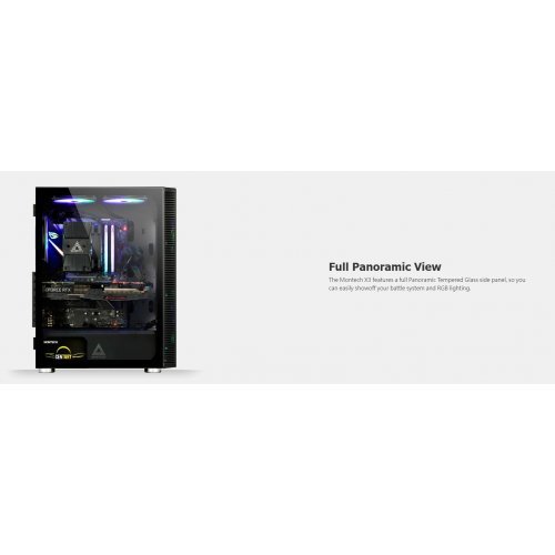 Компютърна кутия MONTECHPC MONTECH-X3-MESH-BK (снимка 6)