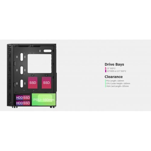 Компютърна кутия MONTECHPC MONTECH-X3-MESH-BK (снимка 8)