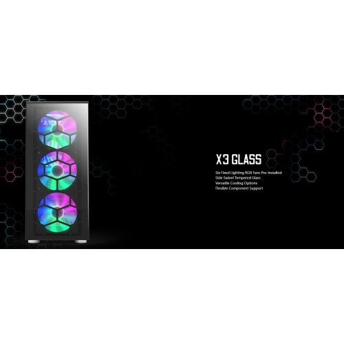 Компютърна кутия MONTECHPC MONTECH-X3-GLASS-BK (снимка 2)