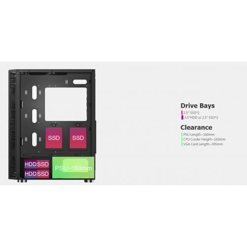 Компютърна кутия MONTECHPC MONTECH-X3-GLASS-BK (снимка 8)