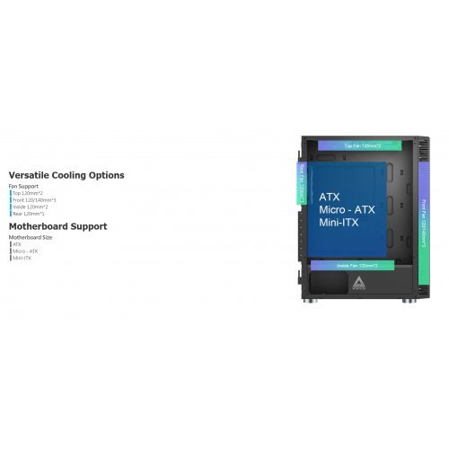 Компютърна кутия MONTECHPC MONTECH-X3-GLASS-BK (снимка 9)