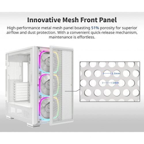 Компютърна кутия MONTECHPC MONTECH-SKY-TWO-GX-WH (снимка 4)