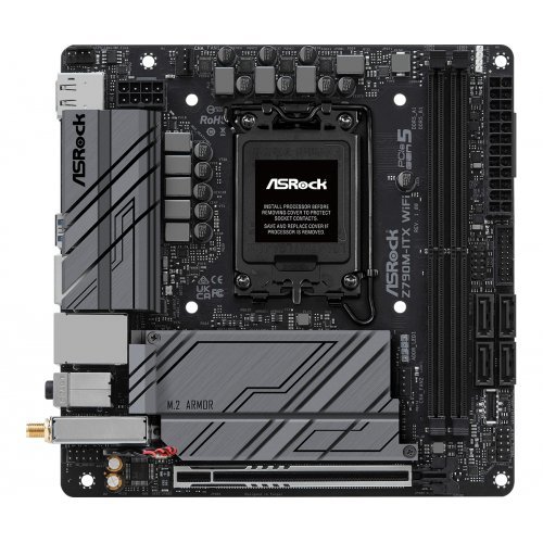 Дънна платка ASRock Z790M-ITX WIFI (снимка 1)