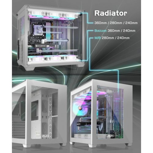 Компютърна кутия Raijintek PAEAN C7 WHITE TG4 0R20B00235 (снимка 9)