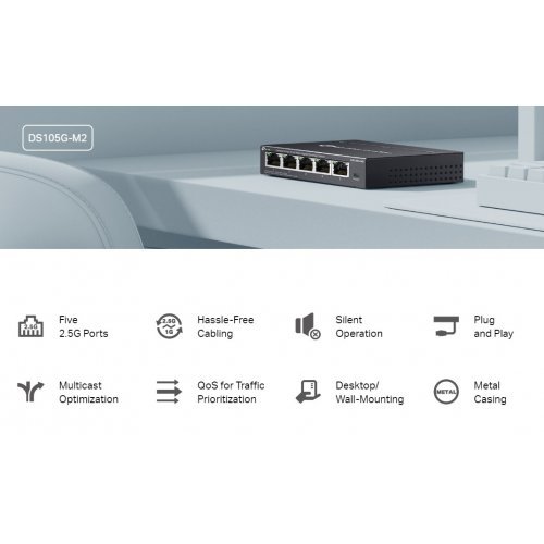 Суич TP-Link DS105G-M2 (снимка 10)