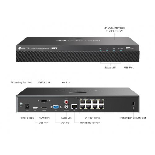 Мрежов видео рекордер TP-Link IGI NVR2008H-8MP (снимка 8)