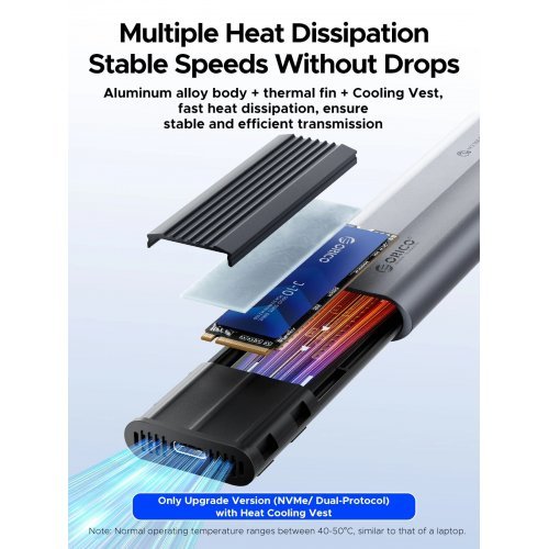 Кутия за диск Orico AXM2S-G2-V1-GY-BP (снимка 5)