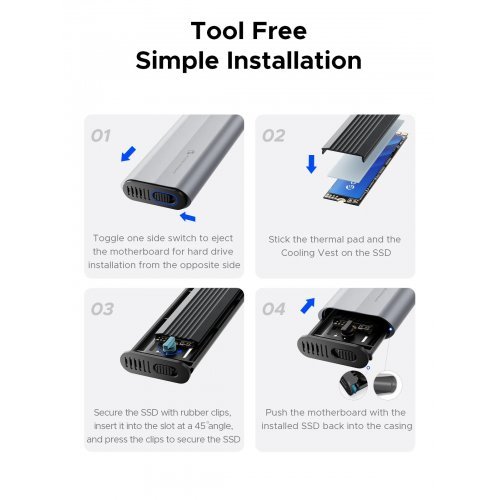 Кутия за диск Orico AXM2S-G2-V1-GY-BP (снимка 11)