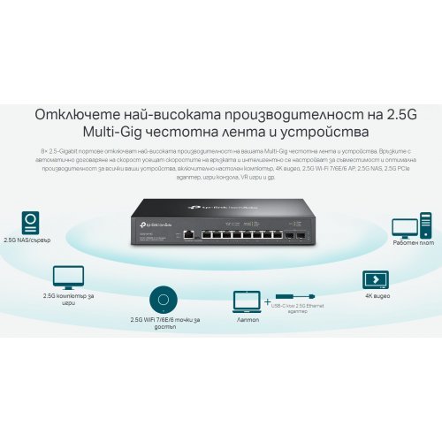 Суич TP-Link SG3210X-M2 (снимка 3)