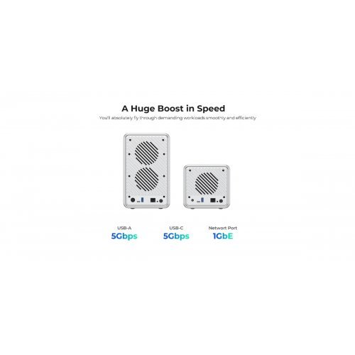 NAS устройство Orico TS200-EU-GY-BP (снимка 2)