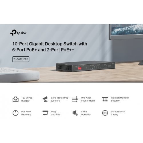Суич TP-Link TL-SG1210PP (снимка 12)