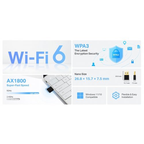 Мрежова карта TP-Link Archer TX20U Nano (снимка 3)