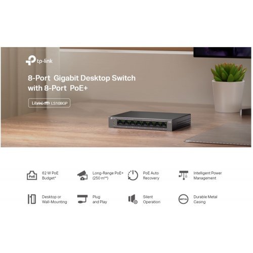 Суич TP-Link LS108GP (снимка 7)