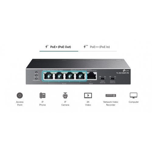 Суич TP-Link TL-SG1005P-PD (снимка 7)