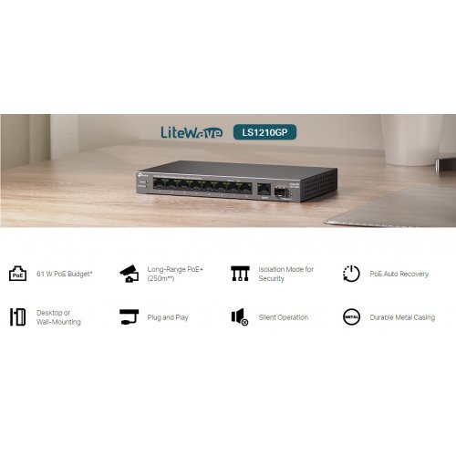 Суич TP-Link LS1210GP (снимка 3)