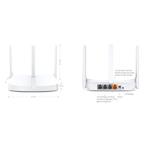 Безжичен рутер Mercusys MW306R (снимка 5)